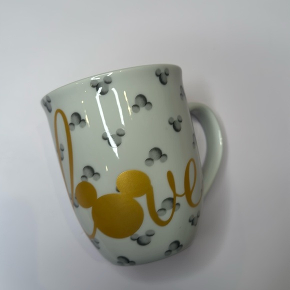 Disney Other - Mickey Mouse Love White and Gold Mug